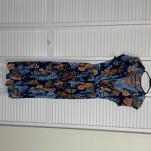 Gilli elastic floral midi
